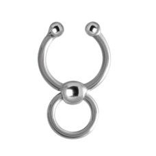 FSEPX-02, Fake Septum Piercing aus Chirurgenstahl 316L.